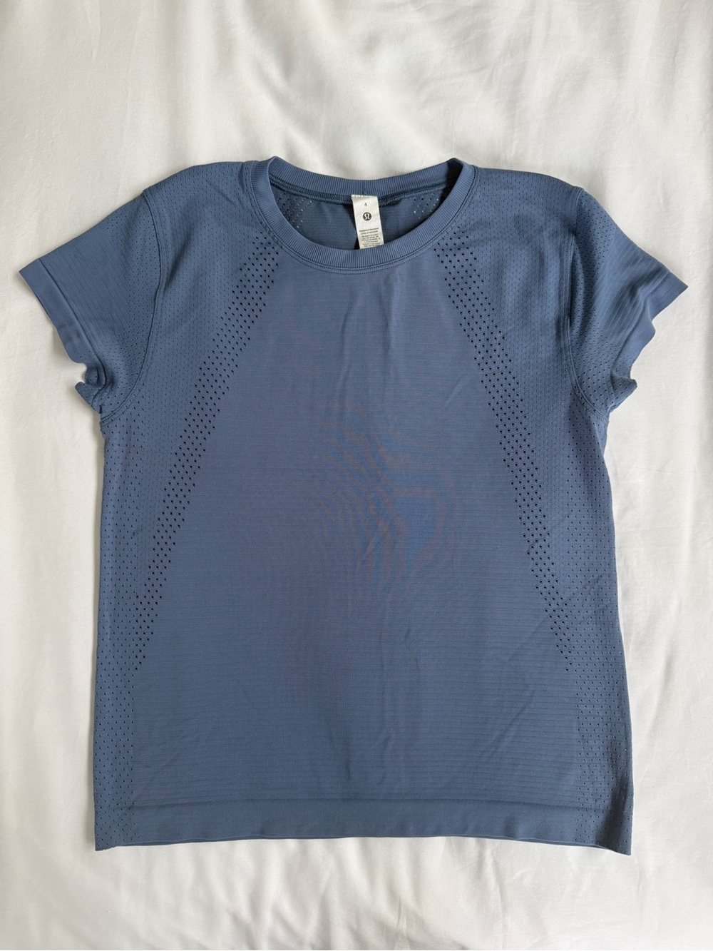 lululemon Lightweight Perforated Active Tee - Slate Blue